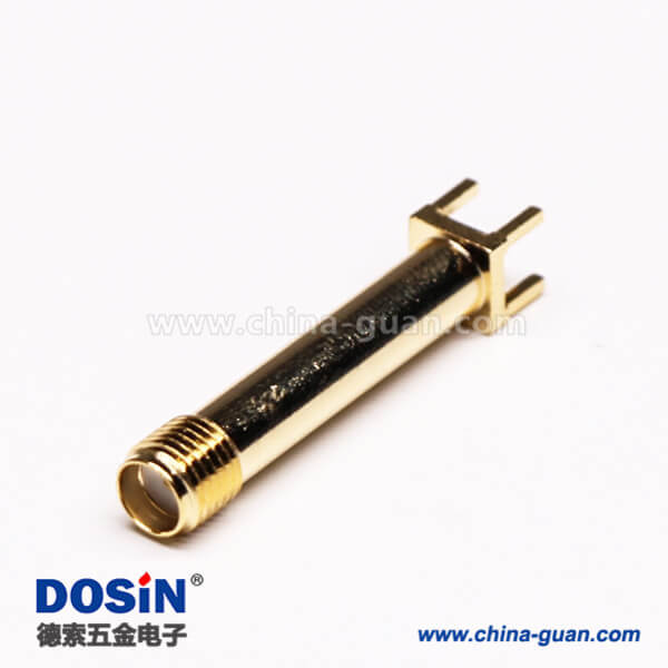 直插式SMA射頻連接器母頭鍍金接PCB板