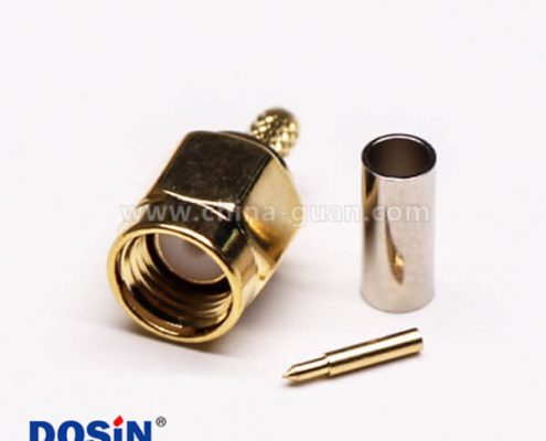 SMA公頭接線直式180度壓接接同軸線纜