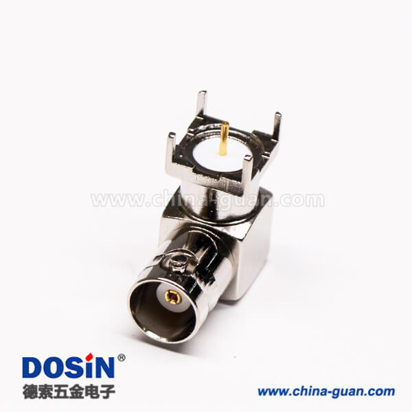 4 bnc 連接器 90度母頭插孔接PCB板接頭