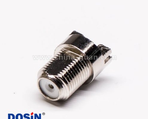 f型快速接頭直式穿墻母頭邊緣卡板接PCB