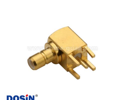 smb彎插鍍金母頭接pcb板電子連接器