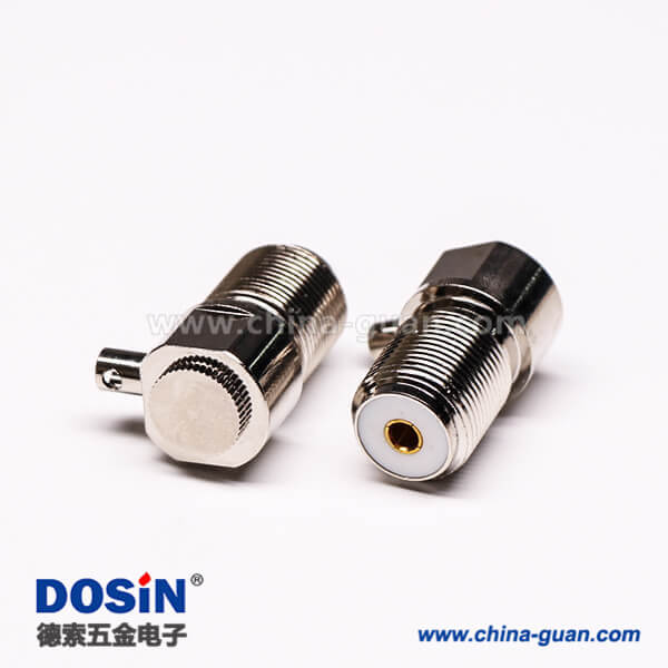 10-2 uhf彎式接頭母頭前鎖板端穿墻UHF-SL16-KW33