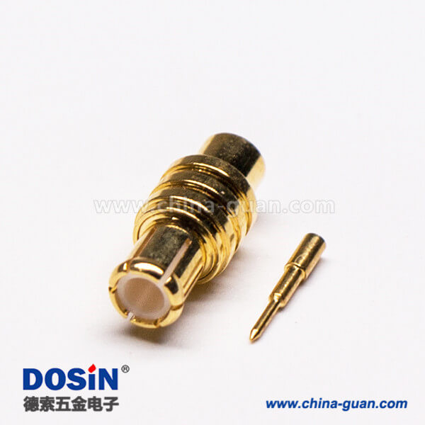10 MCX插頭180度直式公頭接線焊接