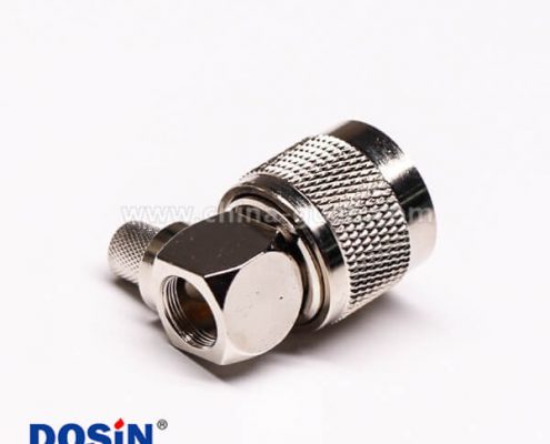 11-1 uhf射頻同軸連接器UHF-C-JW-5公頭彎式壓接線端