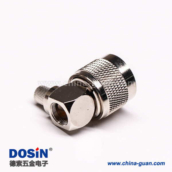 11-1 uhf射頻同軸連接器UHF-C-JW-5公頭彎式壓接線端