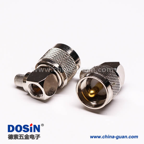 11-2 uhf射頻同軸連接器UHF-C-JW-5公頭彎式壓接線端