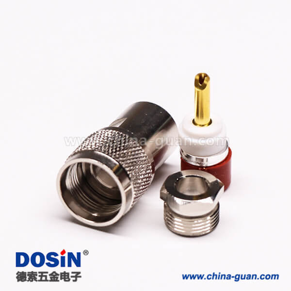 12-2 同軸電纜UHF接頭公頭直式金針螺母鎖緊