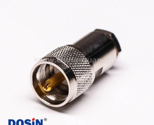 12 同軸電纜UHF接頭公頭直式金針螺母鎖緊