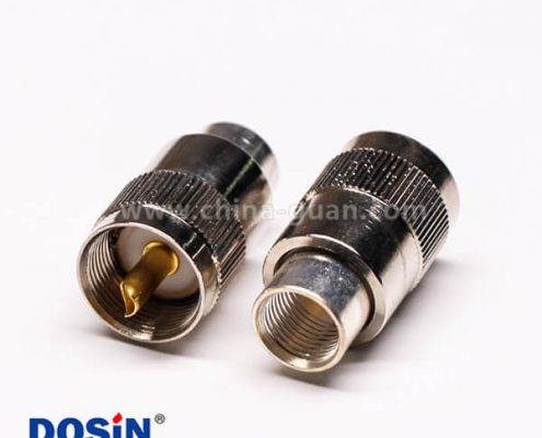 14-2 uhf公頭同軸線纜螺母鎖緊帶滾花紋