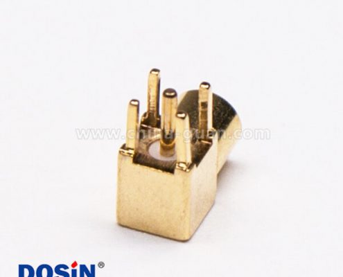 MMCX接口母頭彎式90度插孔接PCB板