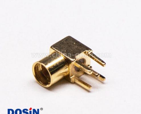 MMCX接口母頭彎式90度插孔接PCB板