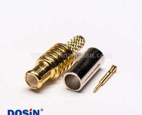 MCX接頭直式公頭同軸電纜線壓接