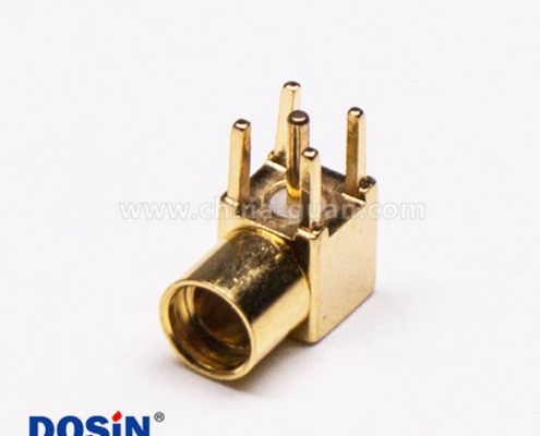 MMCX接口母頭彎式90度插孔接PCB板