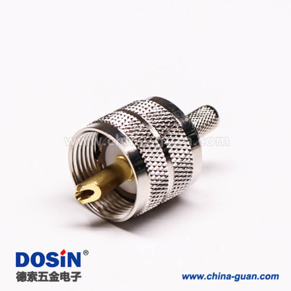 uhf連接器公頭直式壓接式UHF-C-J5接線
