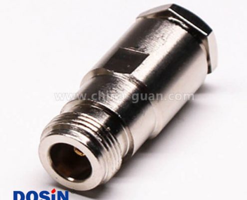 n-type連接頭直式180度母頭螺母鎖緊