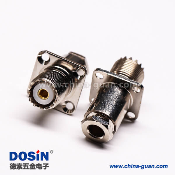 22-4 uhf型連接器母頭直式板端四孔法蘭安裝