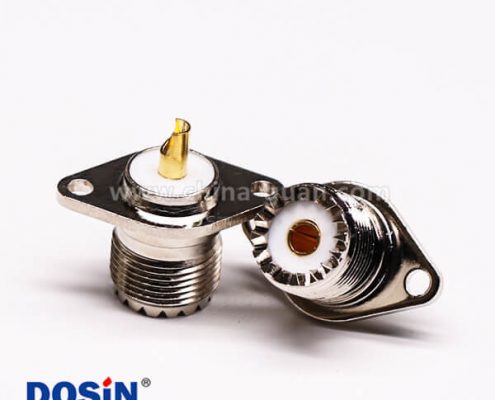 菱型連接器uhf母頭焊接直式法蘭安裝UHF-KF