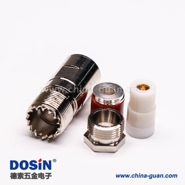 26-3 uhf同軸連接器UHF-K27直式螺母鎖緊接線