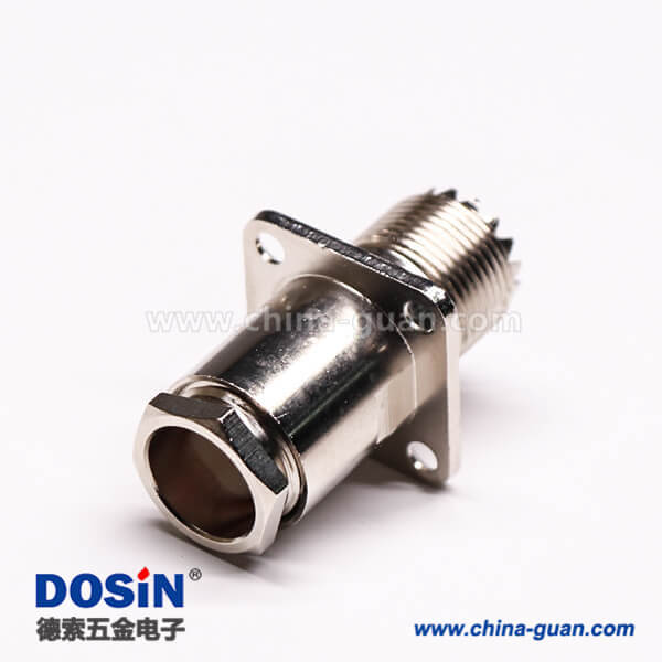 27-1 uhf法蘭連接器母頭直式螺母鎖緊UHF-SL16-KF9