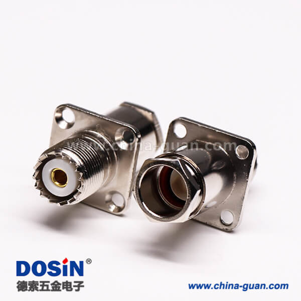 27-4 uhf法蘭連接器母頭直式螺母鎖緊UHF-SL16-KF9