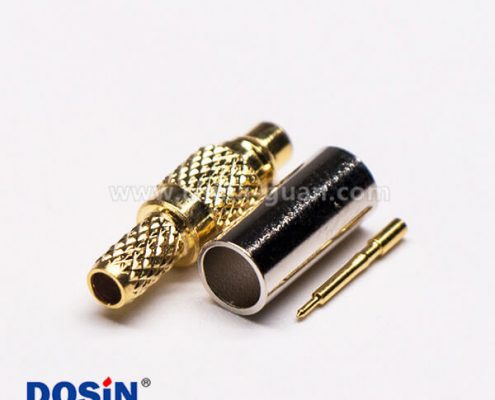 MMCX公接頭直式鍍金接線壓接同軸線纜