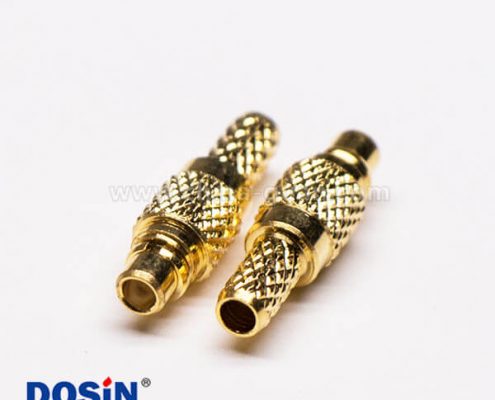 MMCX公接頭直式鍍金接線壓接同軸線纜