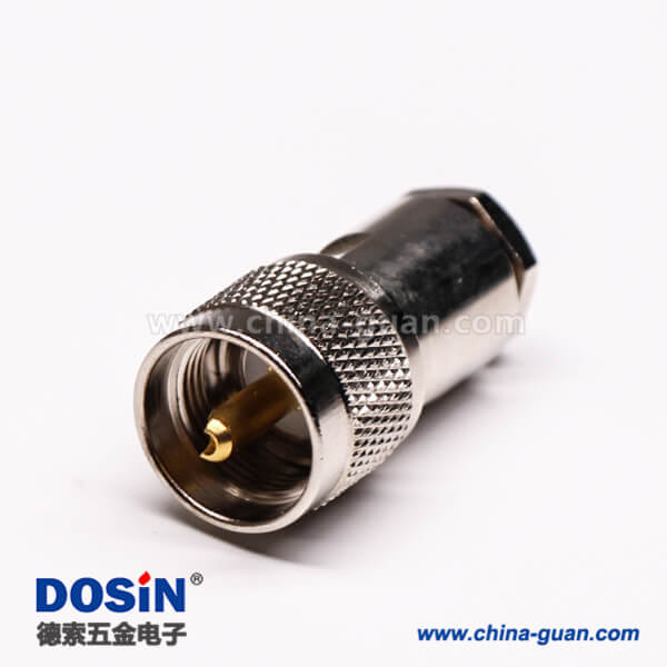 uhf公頭直式同軸線纜螺母鎖緊式UHF-J27