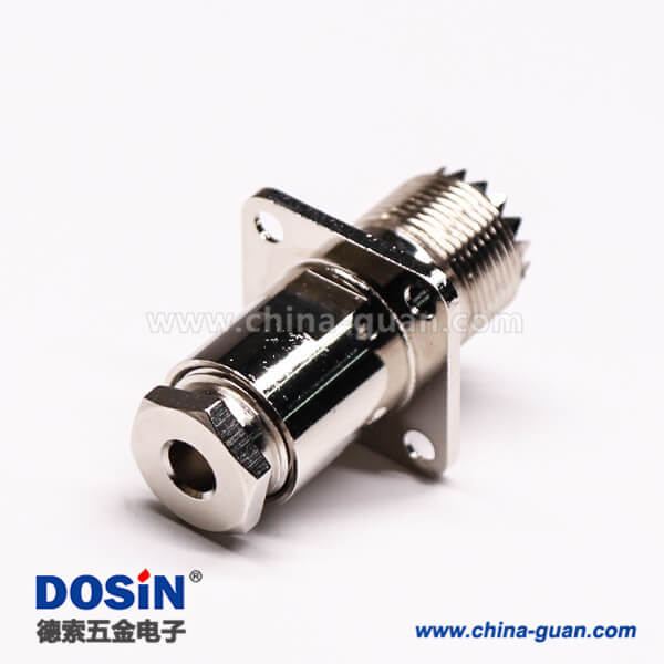 32-1 uhf接頭母頭四孔法蘭螺母鎖緊式板端連接器