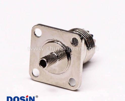 uhf 射頻接頭直式母頭接板帶四孔法蘭
