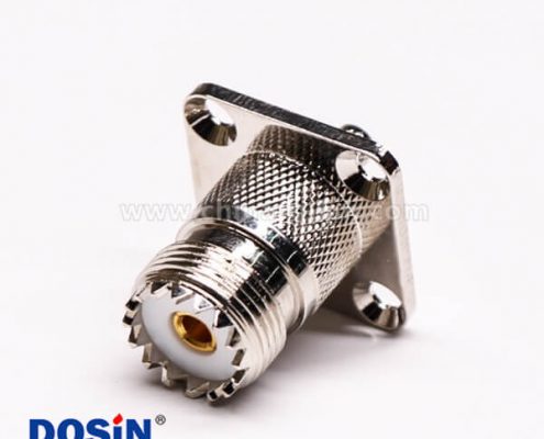 uhf 射頻接頭直式母頭接板帶四孔法蘭