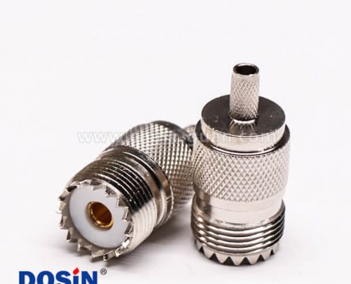 uhf同軸連接器直式母頭壓接式線端