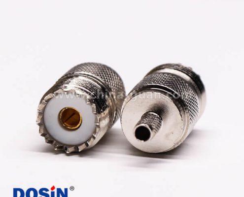 uhf同軸連接器直式母頭壓接式線端