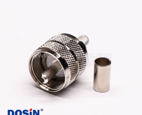 35 uhf射頻同軸連接器壓接直式母頭接RG58線