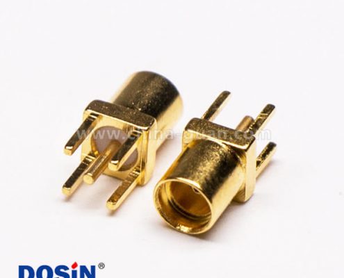 MMCX接口直式母頭鍍金穿孔接PCB板