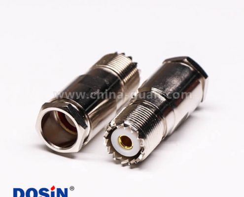 5-4 同軸電纜UHF接頭母頭螺母鎖緊直式UHF-SL16-KF9