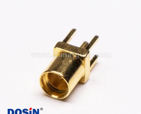 MMCX接口直式母頭鍍金穿孔接PCB板