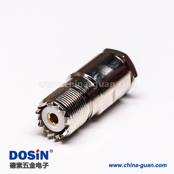 同軸電纜UHF接頭母頭螺母鎖緊直式UHF-SL16-KF9