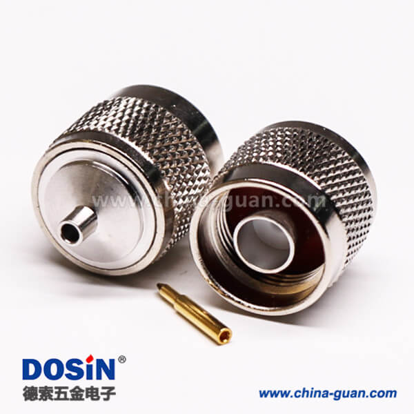 54-3 N型射頻同軸連接器系列直式公頭公針焊接式接線