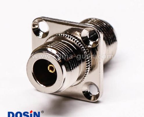 55 N頭法蘭式連接器直式母頭轉(zhuǎn)接頭四孔法蘭