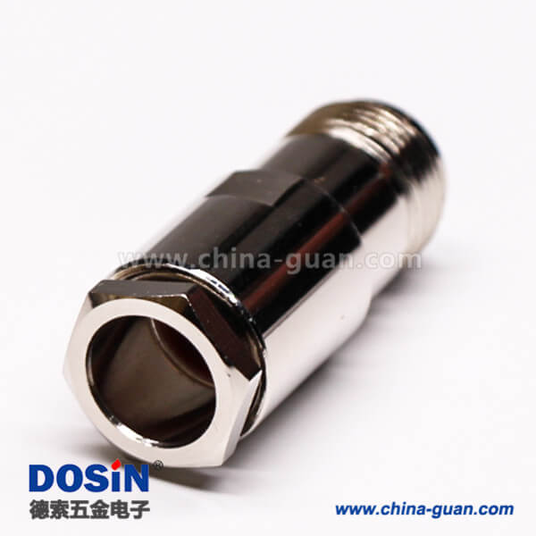 57-1 專業(yè)射頻同軸連接器N型直式母頭母針螺母鎖緊