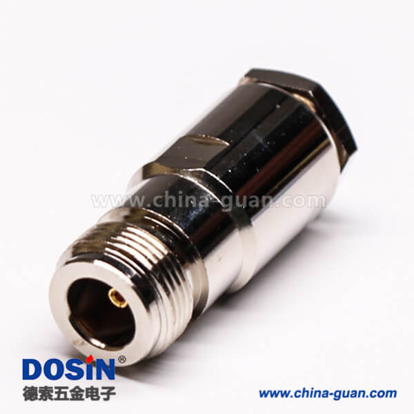 專業(yè)射頻同軸連接器N型直式母頭母針螺母鎖緊