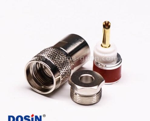 7-2 uhf公頭連接器同軸接線纜直式金針UHF-50KY