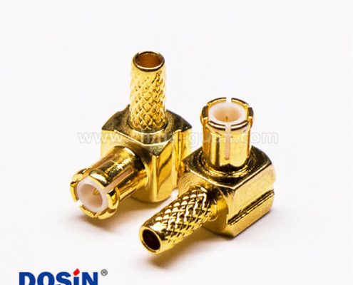 7-3 MCX彎形插頭公頭射頻連接器壓接式接線(xiàn)