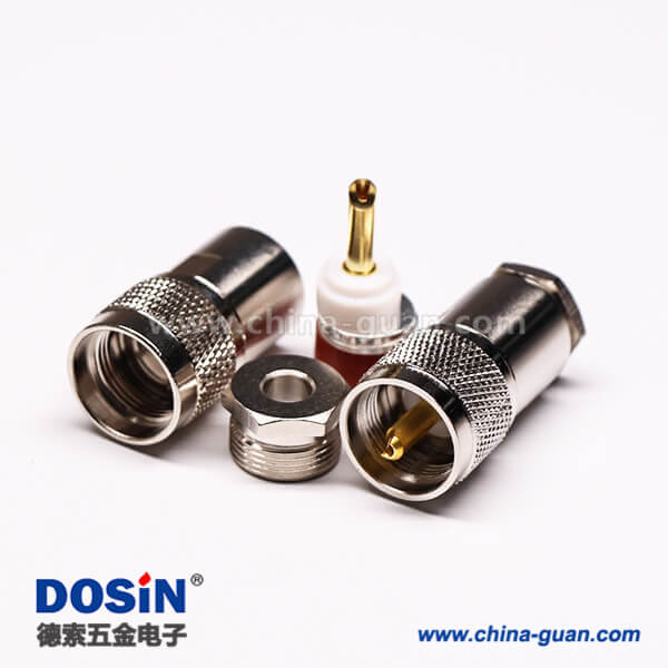 7-3 uhf公頭連接器同軸接線纜直式金針UHF-50KY