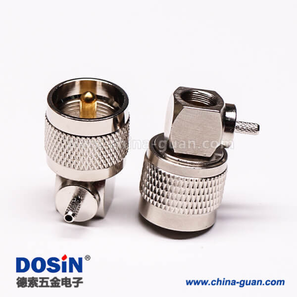 8-3 uhf公頭彎式金針UHF-C-JW3壓接同軸線纜