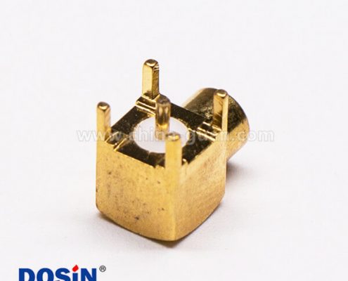 MCX母頭彎式射頻同軸連接器插PCB板