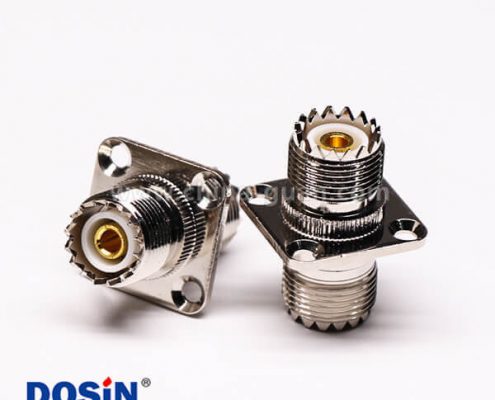 9-2 uhf 射頻接頭法蘭安裝穿墻直式接線(xiàn)母頭UHF-UF1F-KKF