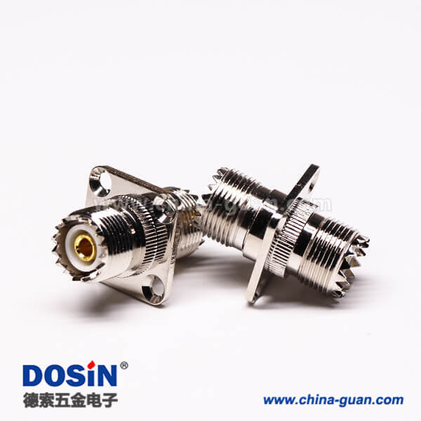 9-3 uhf 射頻接頭法蘭安裝穿墻直式接線(xiàn)母頭UHF-UF1F-KKF