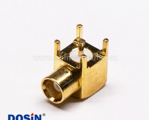 MCX母頭彎式射頻同軸連接器插PCB板