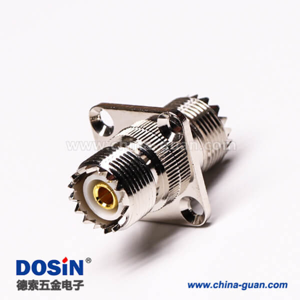 uhf 射頻接頭法蘭安裝穿墻直式接線母頭UHF-UF1F-KKF